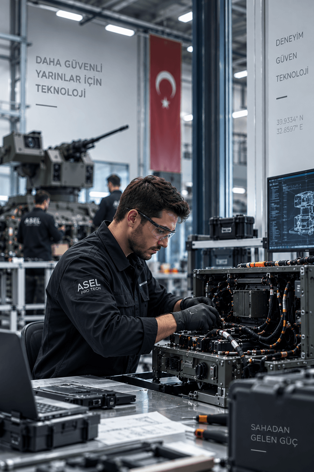 ASEL PRO TECH SAVUNMA teknik çalışma alanı.